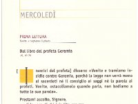 Lezionario Lettura di Geremia (II settimana di quaresima) 001 : Lezionario Lettura di Geremia (II settimana di quaresima)